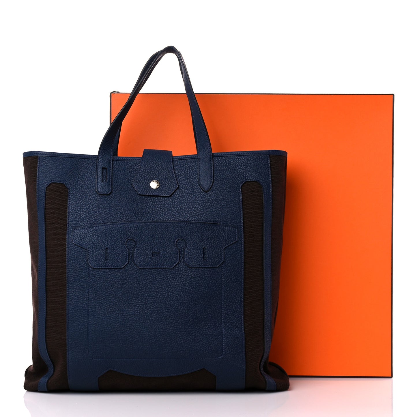 Canvas Calfskin Petit H Monsieur B Bag