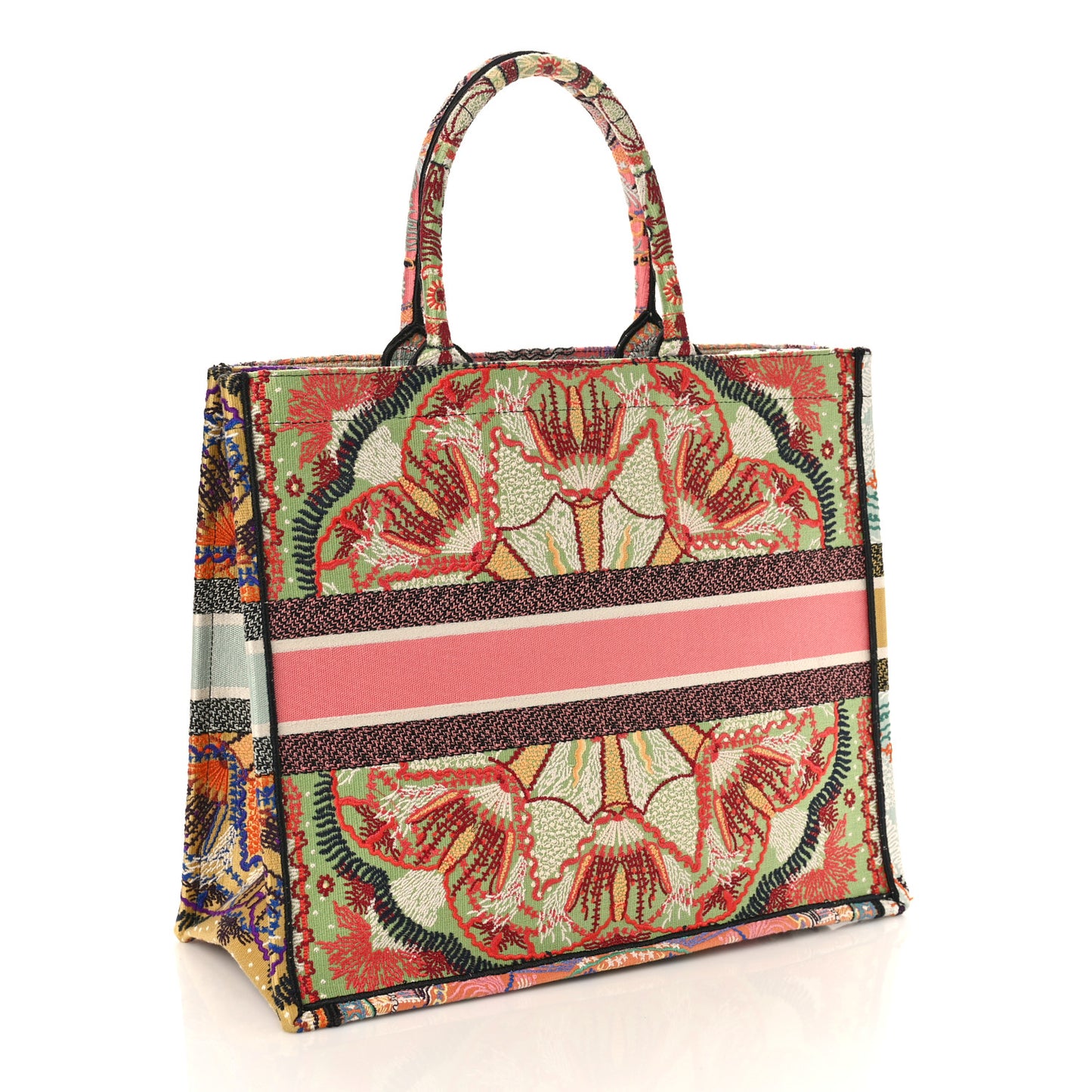 Canvas Embroidered Large In Lights Book Tote Multicolor