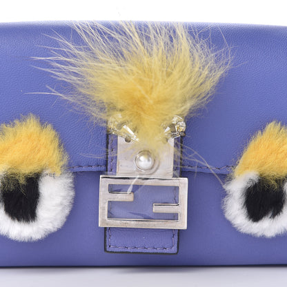 Fendi Nappa Rabbit Fox Fur Micro Buggie Baguette Cassis Giallo Multicolor 8 of 11