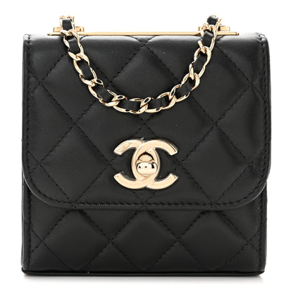 Chanel Lambskin Quilted Mini Trendy CC Chain Wallet Black 1 of 10