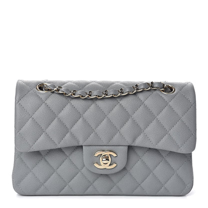 Chanel Caviar Quilted Small Double Flap Grey 1 of 11