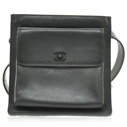 Chanel Lambskin Flap Belt Bag 80 32 Black 1 of 9