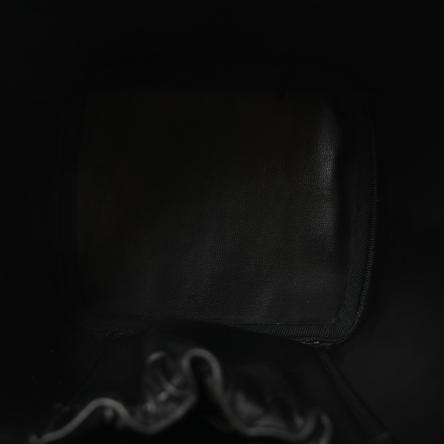 Lambskin Vanity Cosmetic Bag Black