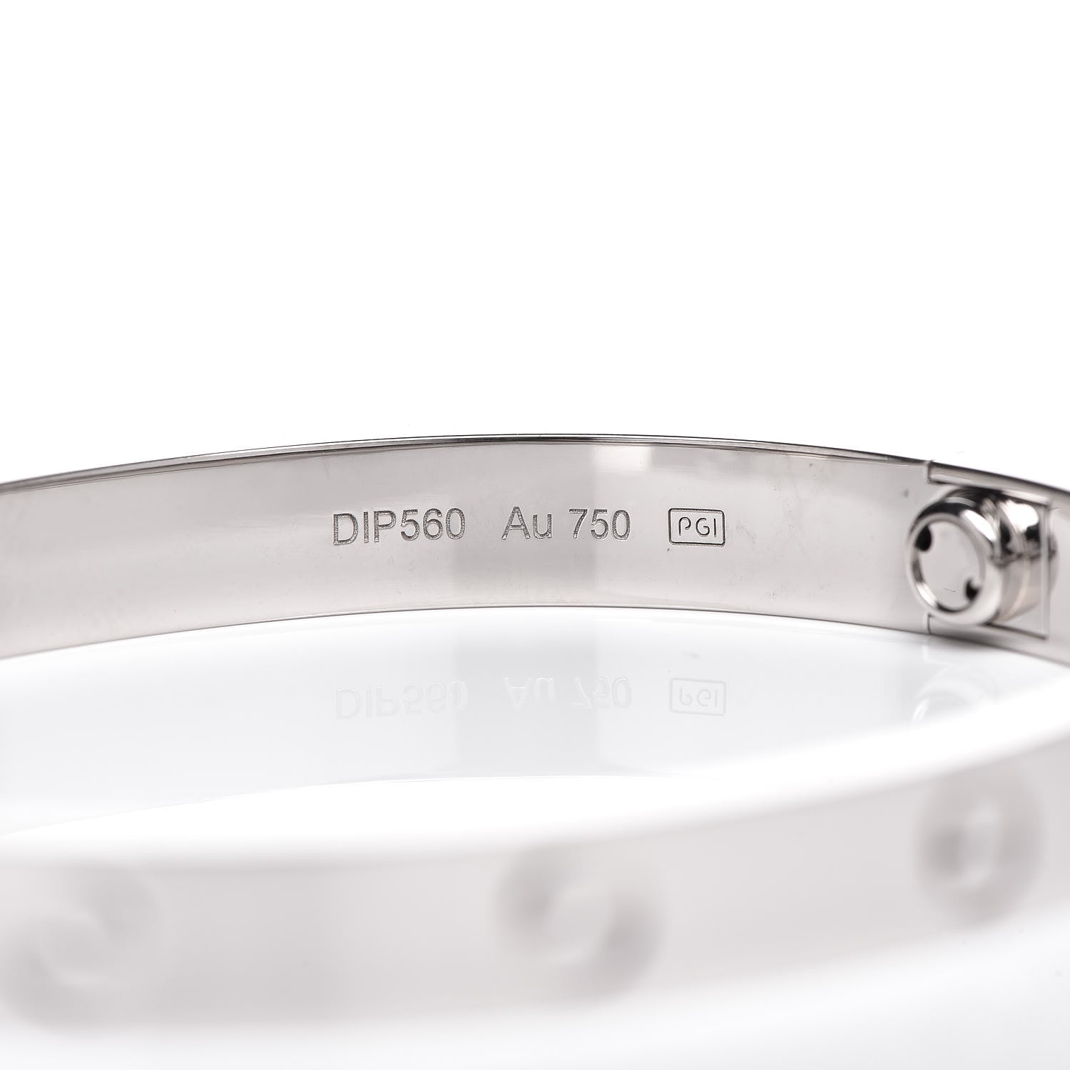 Cartier 18K White Gold LOVE Bracelet 17 5 of 7