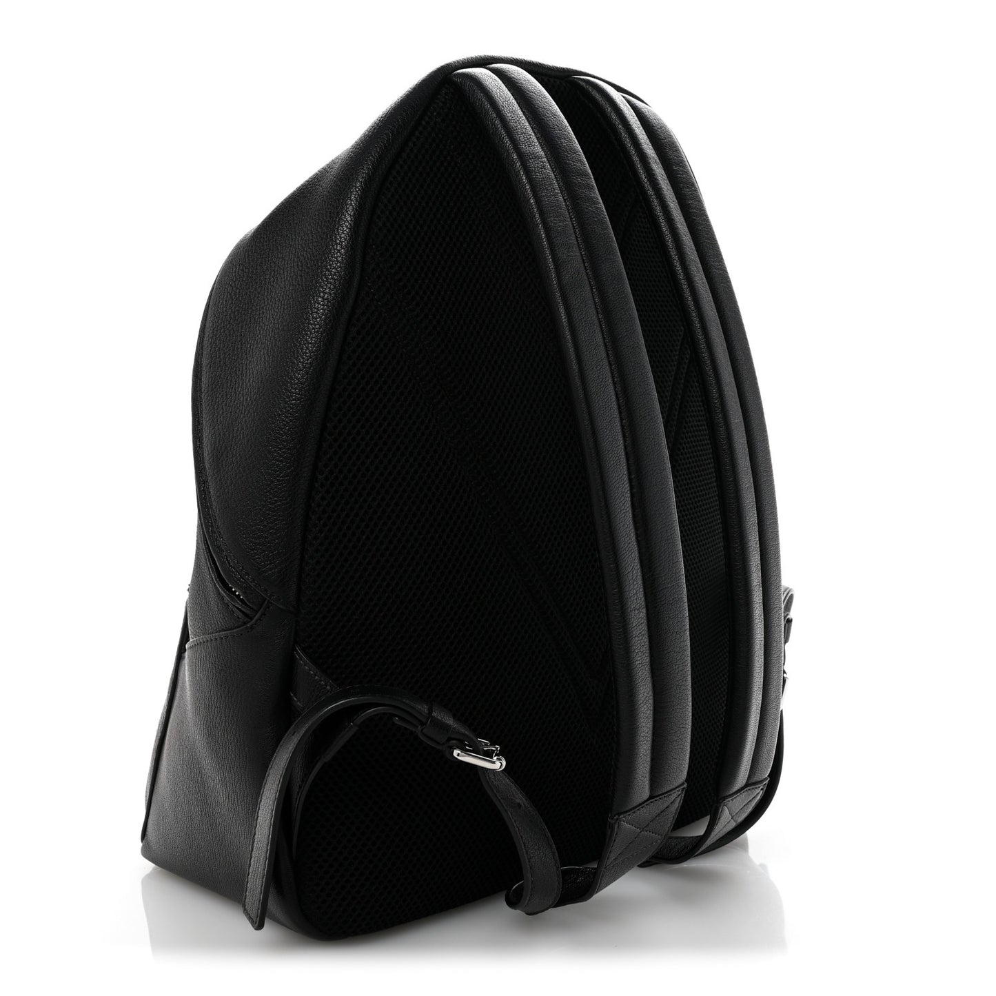Grained Calfskin Rockstud Backpack Black