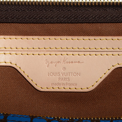 Louis Vuitton Monogram Kusama Town Speedy 30 Blue 6 of 7