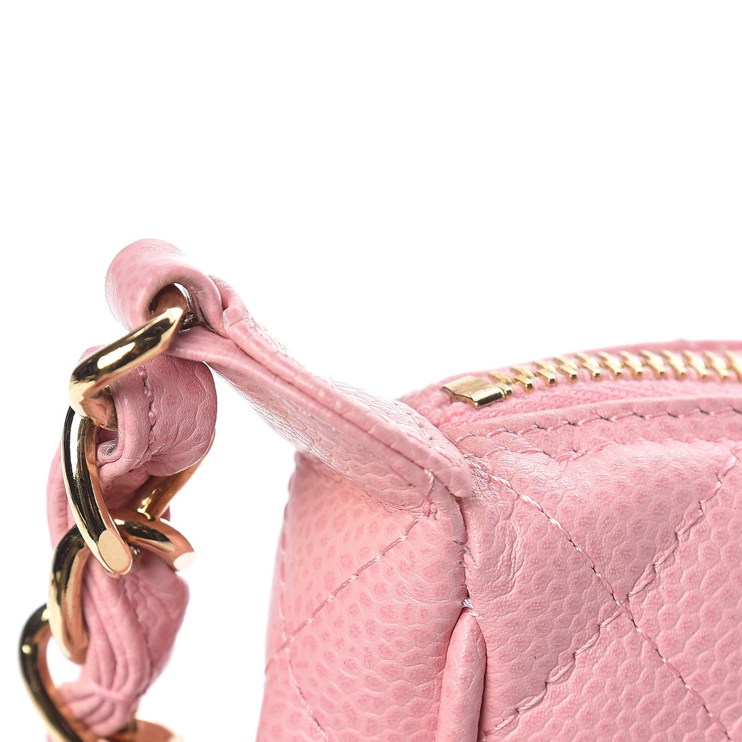 Chanel Caviar Quilted Pochette Pink 15 of 23
