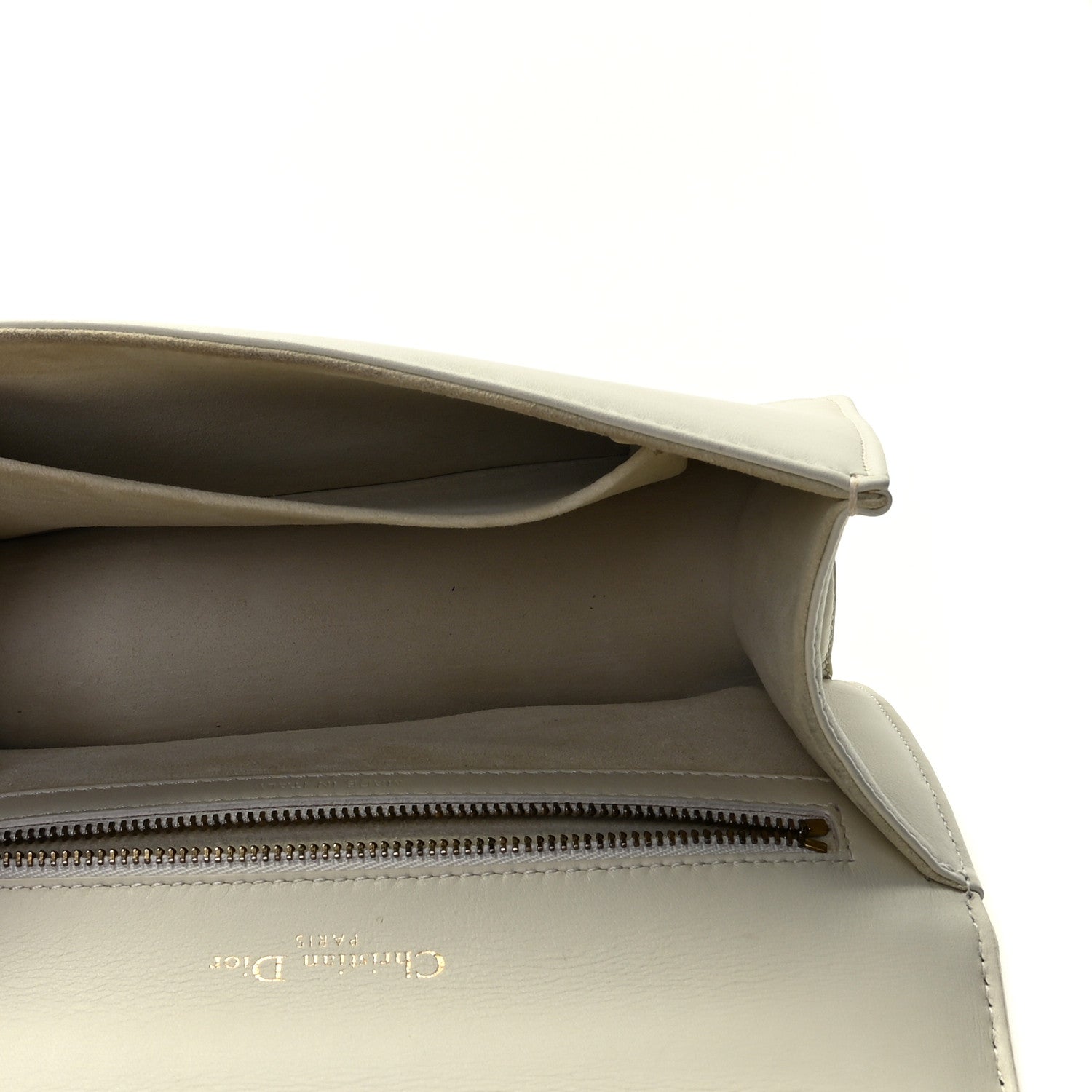 Christian Dior Lambskin Studded Small Diorama Flap Bag Off White 5 of 14