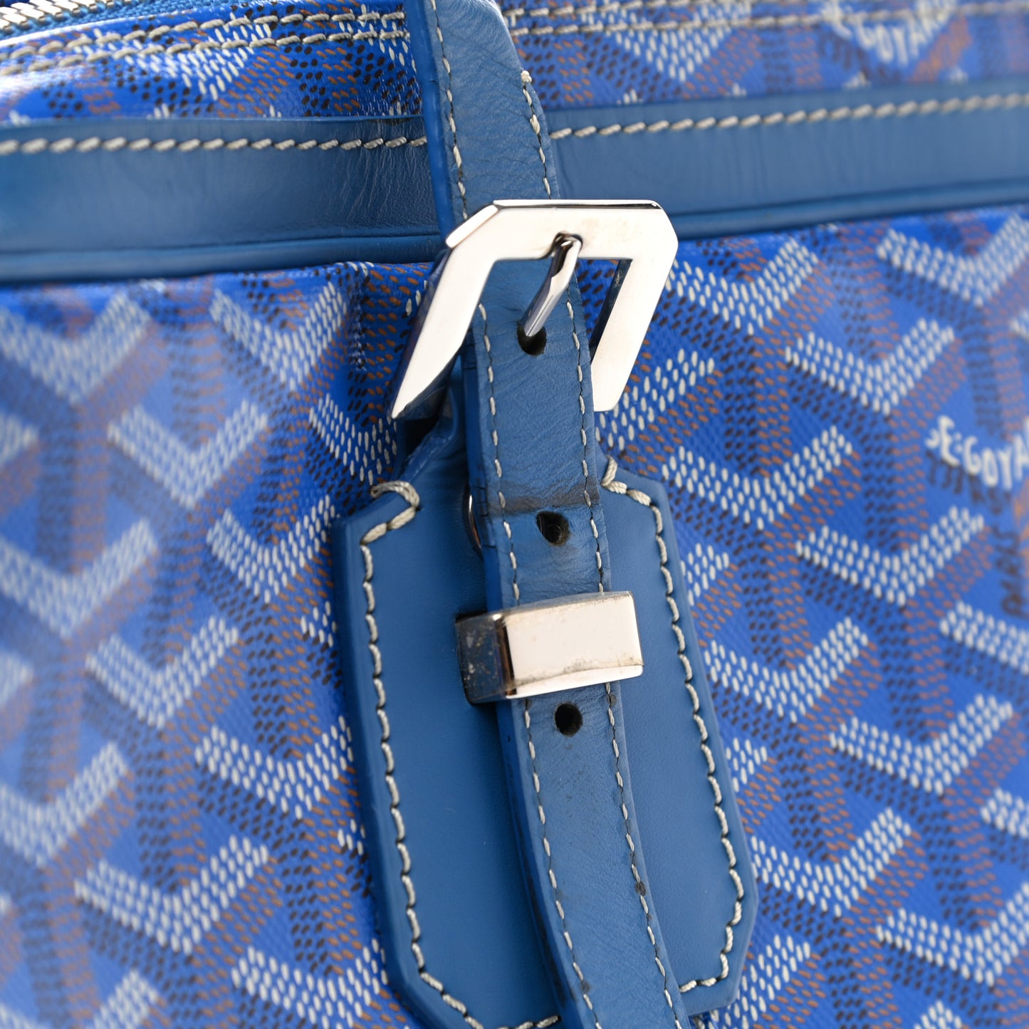 Goyardine Ambassade PM Briefcase Sky Blue