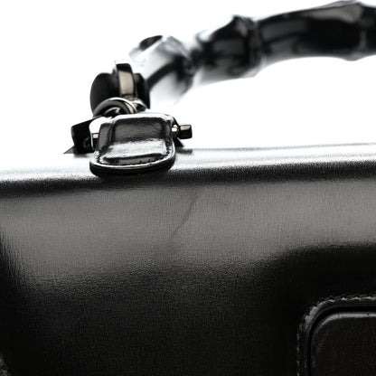 Gucci Boarded Dyana Lux Calfskin Web Monochrome Medium Bamboo 1947 Top Handle Bag Black 18 of 19