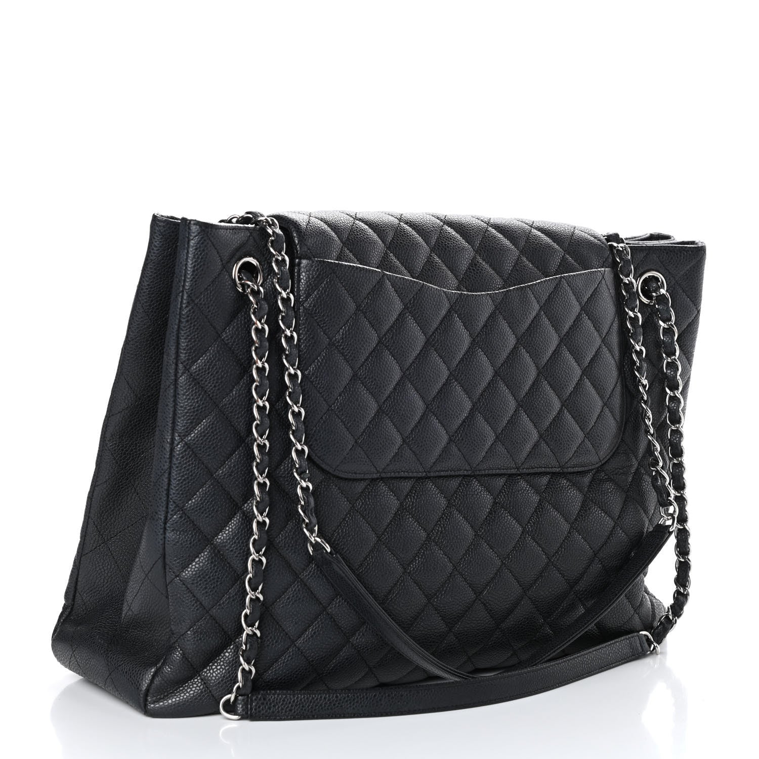 Chanel Caviar Quilted Flap Tote Dark Grey 3 of 9