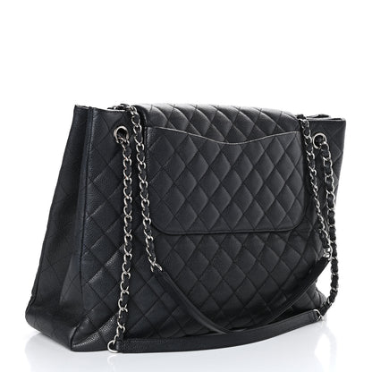 Chanel Caviar Quilted Flap Tote Dark Grey 3 of 9