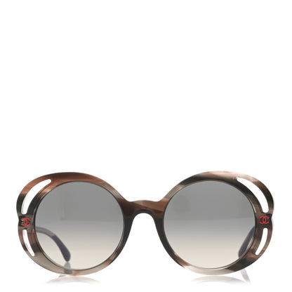 Chanel Acetate Round Sunglasses 71572A Black Tortoise 2 of 8