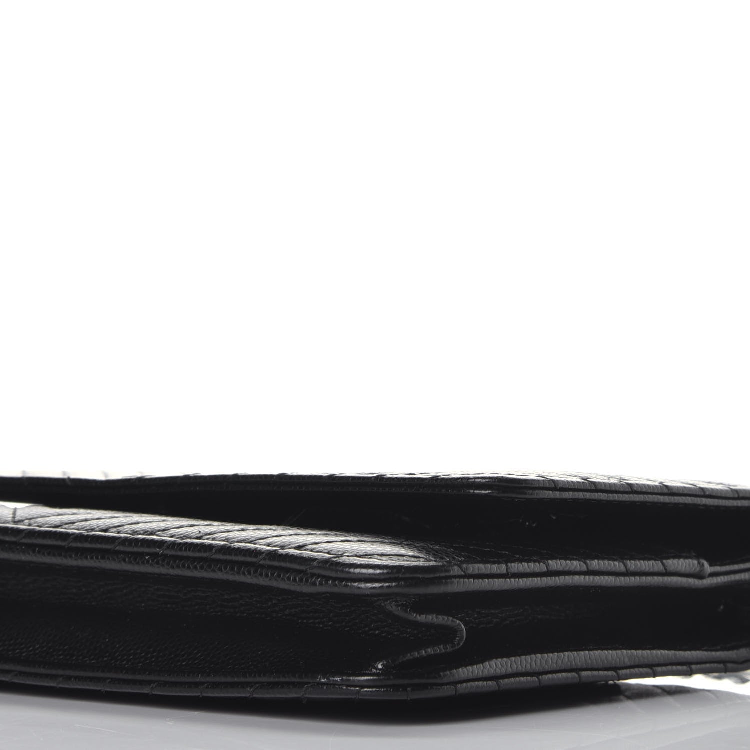 Chanel Caviar Chevron Quilted Wallet On Chain WOC Black 8 of 9