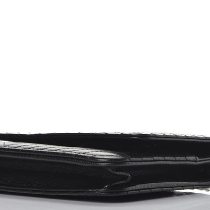 Chanel Caviar Chevron Quilted Wallet On Chain WOC Black 8 of 9