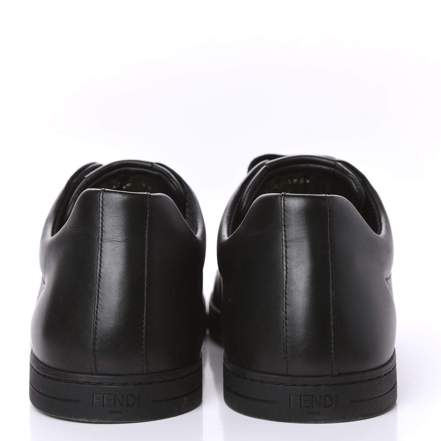 Fendi Calfskin FF Sneakers 12 Black 6 of 10