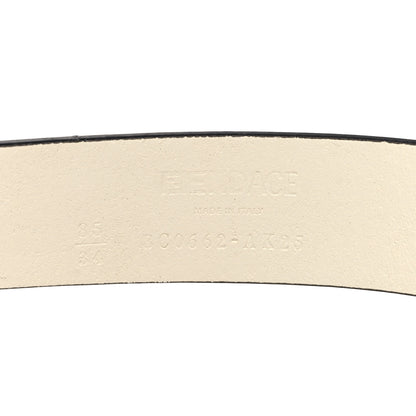 Versace X FENDI Calfskin Fendace Logo Belt 85/34 White 3 of 4