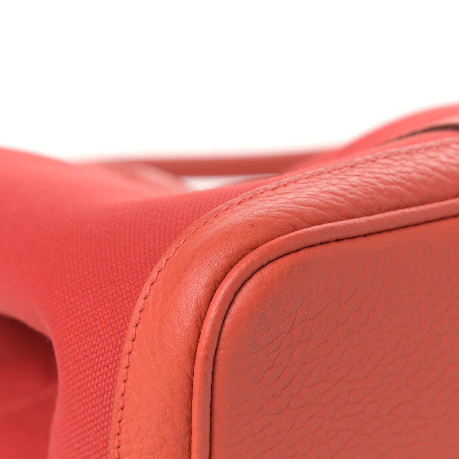Hermes Toile Militaire Vache Country Garden Party Pockets 36 MM Tote Rouge Tomate Capucine 8 of 13