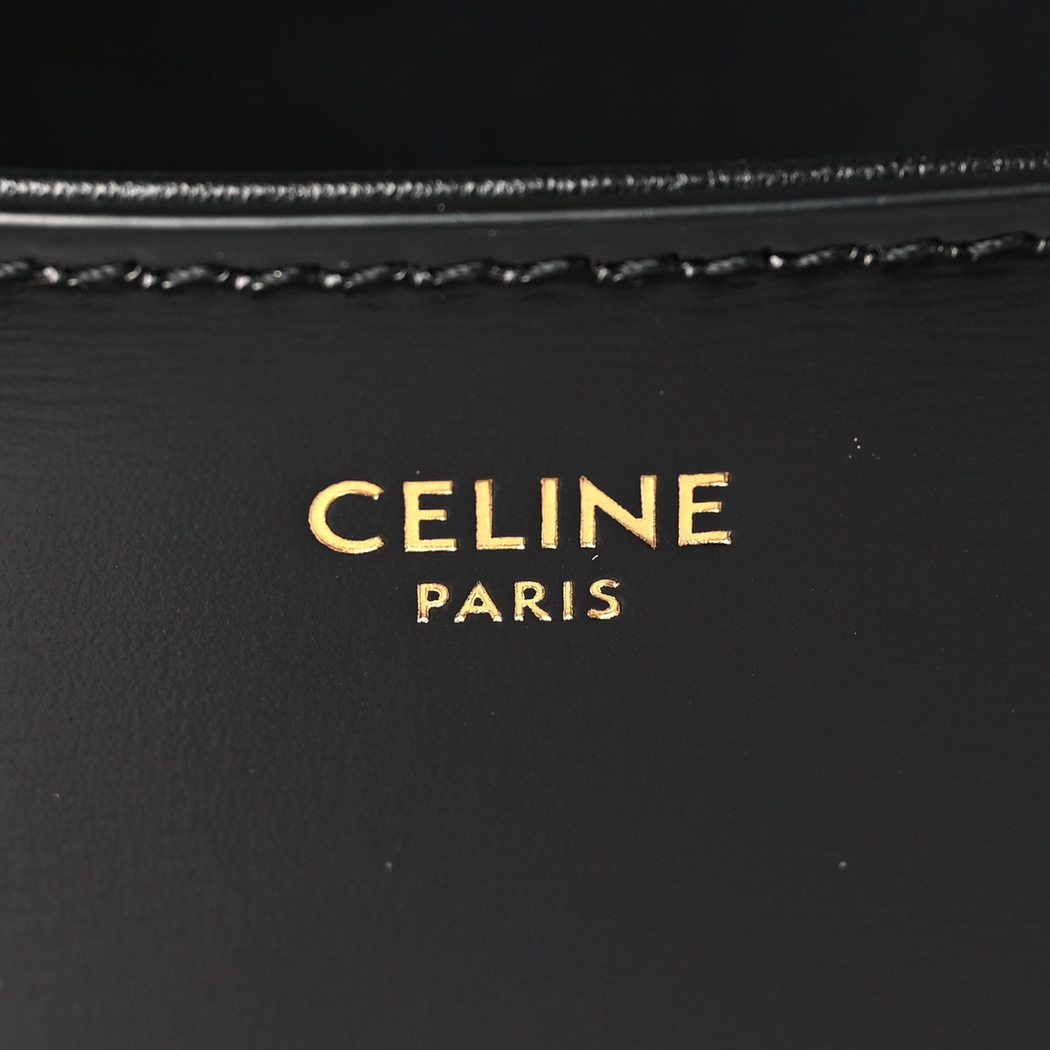 Celine Shiny Calfskin Triomphe Shoulder Bag Black 6 of 9