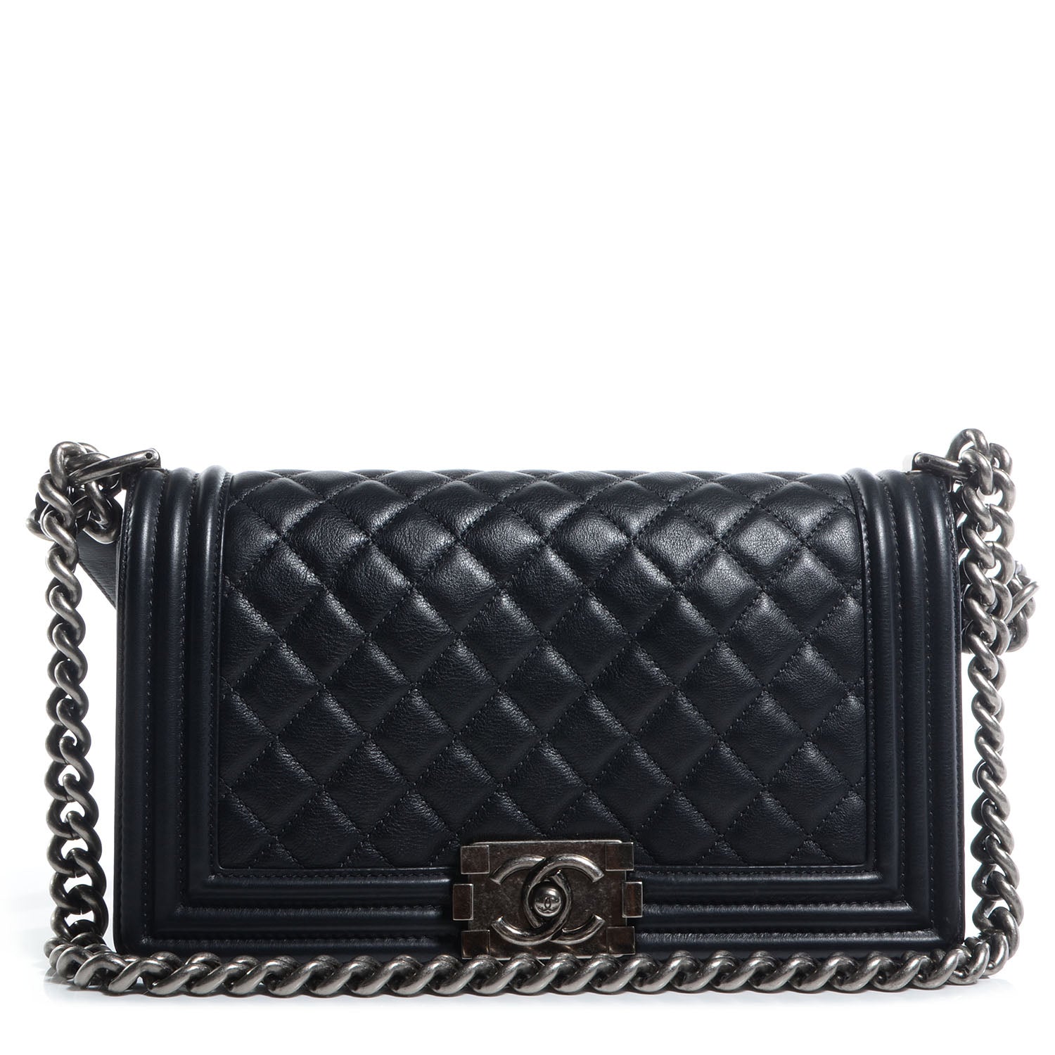 Chanel Calfskin Medium Boy Flap Black 1 of 8