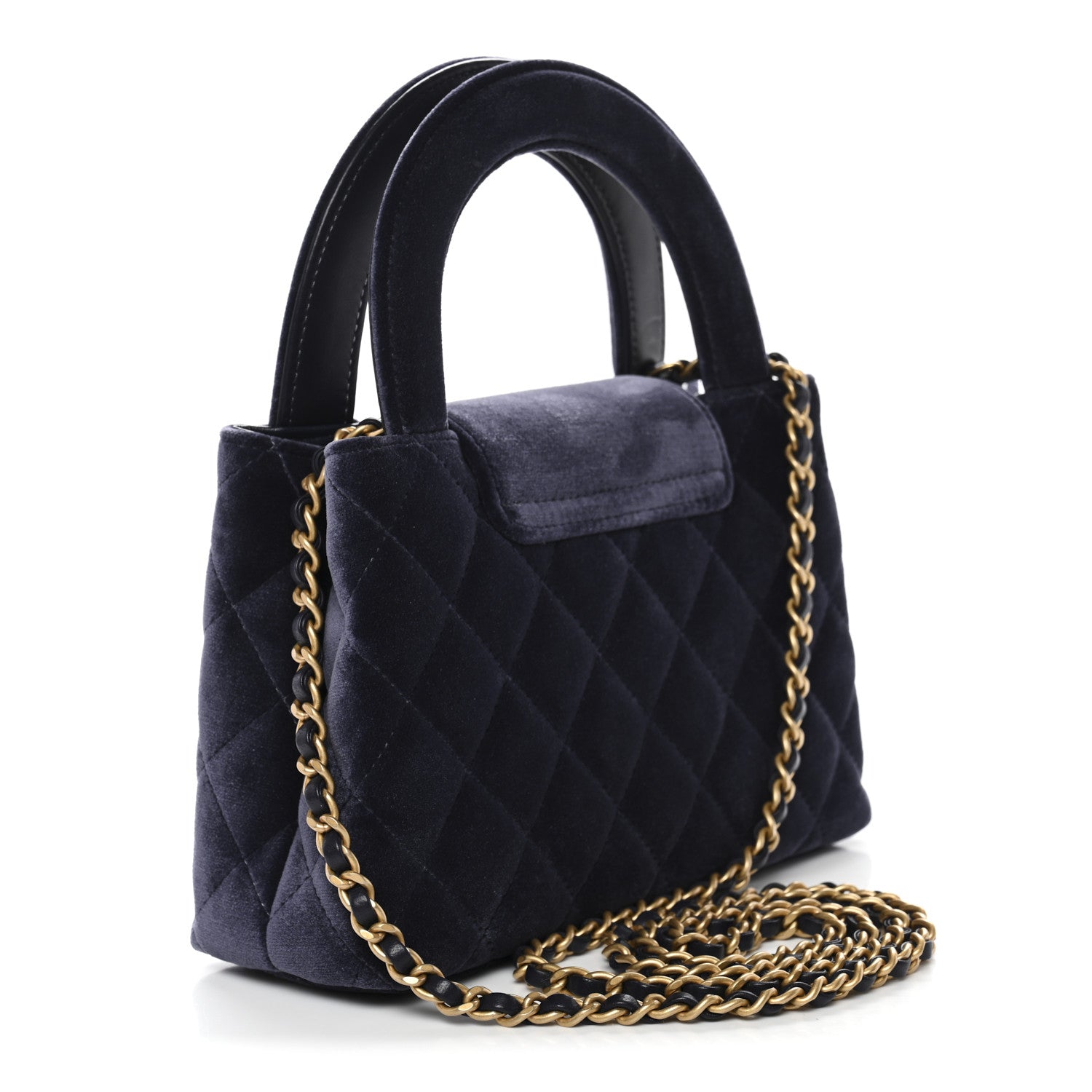 Chanel Velvet Quilted Nano Kelly Shopper Navy 1866104 – FASHIONPHILE