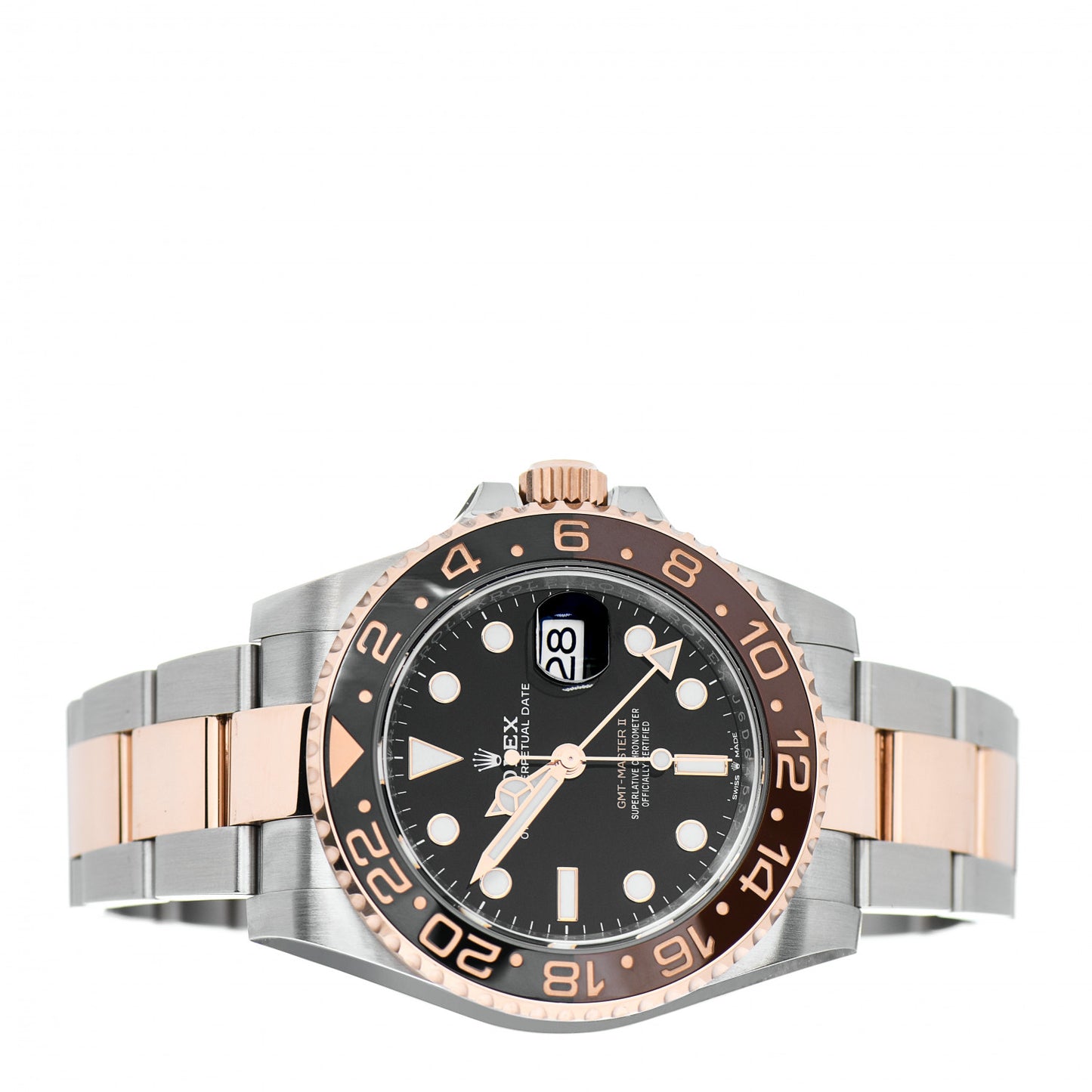 Stainless Steel 18K Everose Gold 40mm GMT-Master II Root Beer Watch 126711CHNR