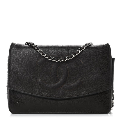 Chanel Caviar Timeless CC Wallet On Chain WOC Dark Brown 1 of 8