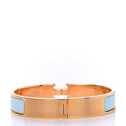 Hermes Enamel Narrow Clic Clac H Bracelet GM Bleu Glacier 3 of 5