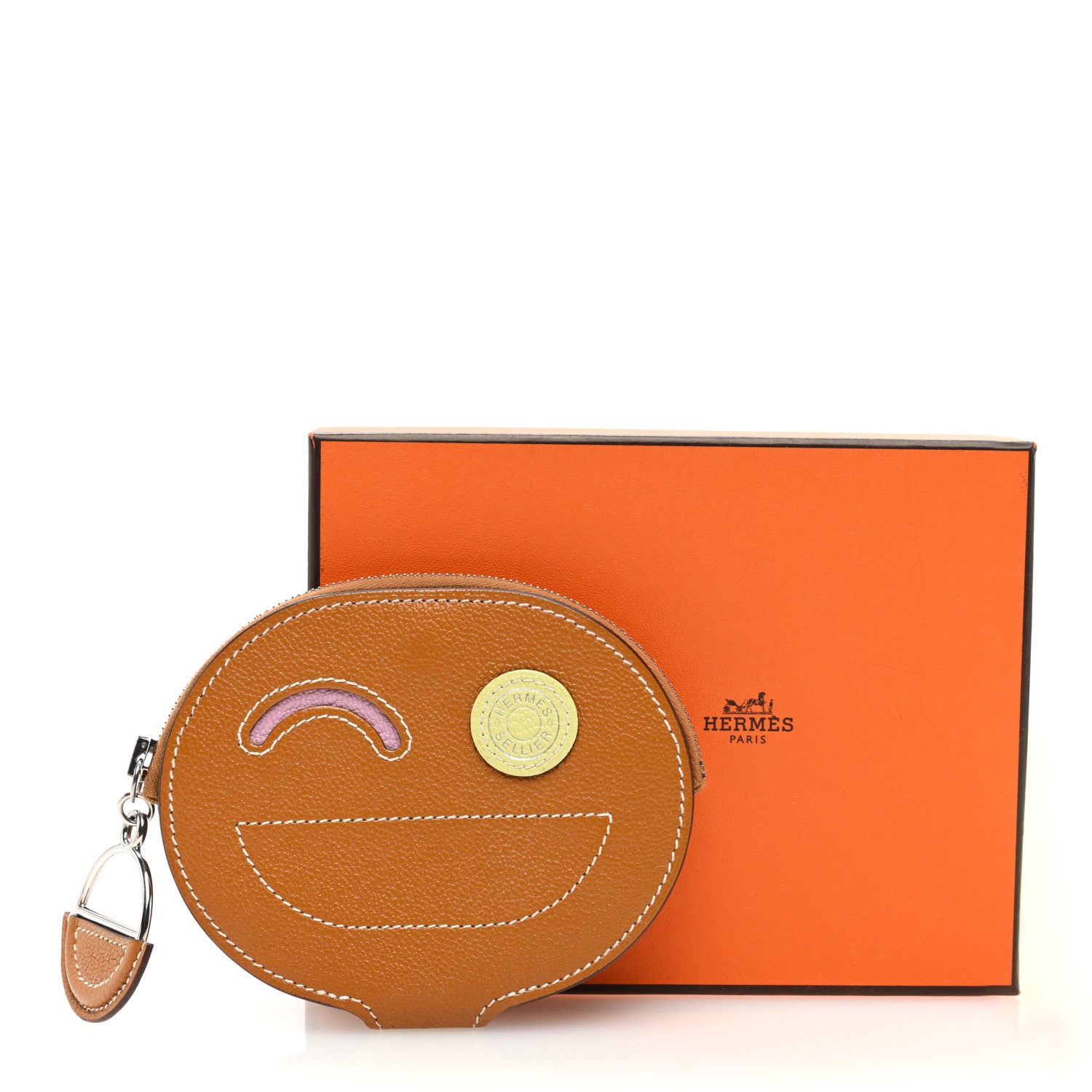 Hermes Chevre Mysore In-The-Loop Wink Card Holder Quebracho Citron Mauve Sylvestre 9 of 9