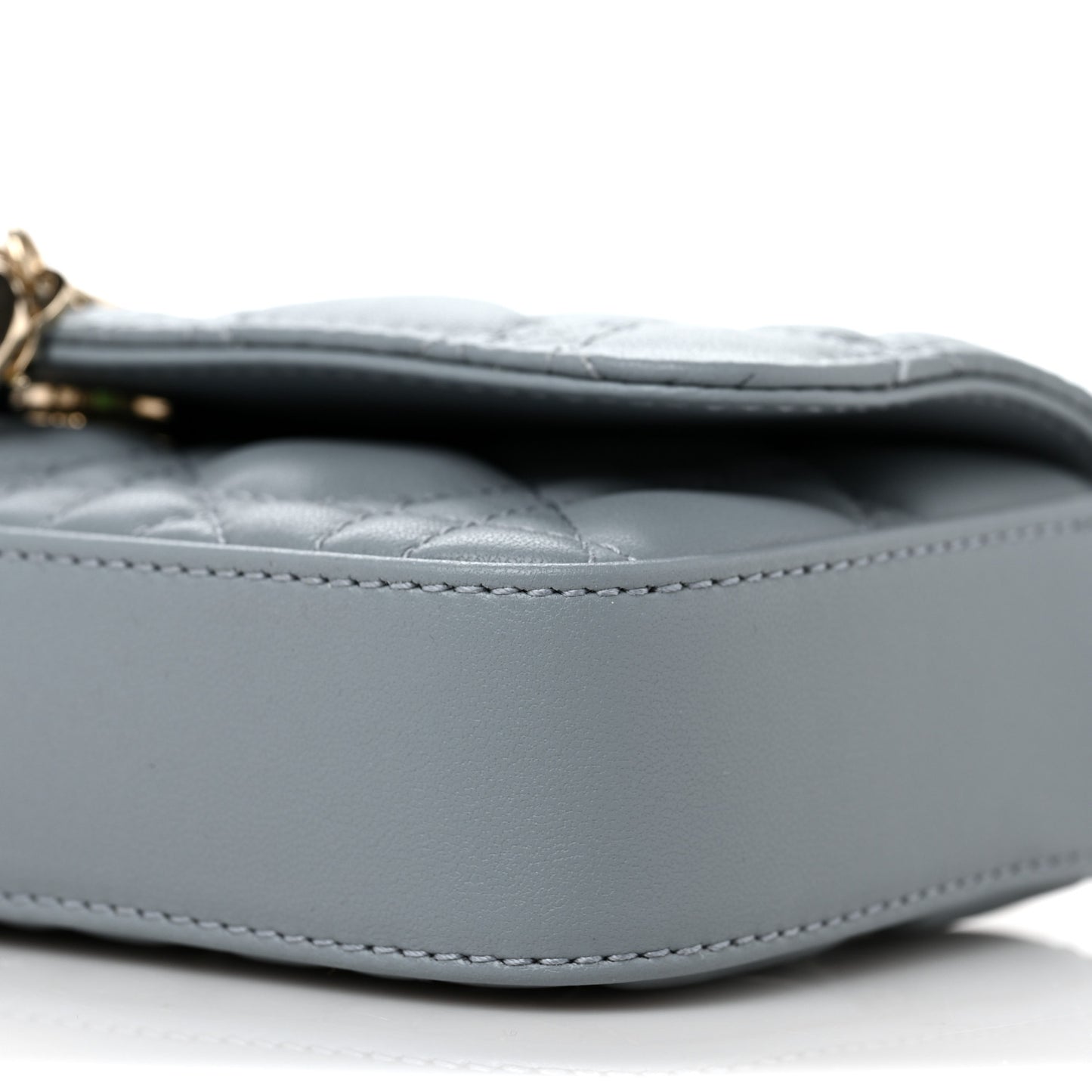 Lambskin Cannage Dior Talk Phone Pouch Cloud Blue