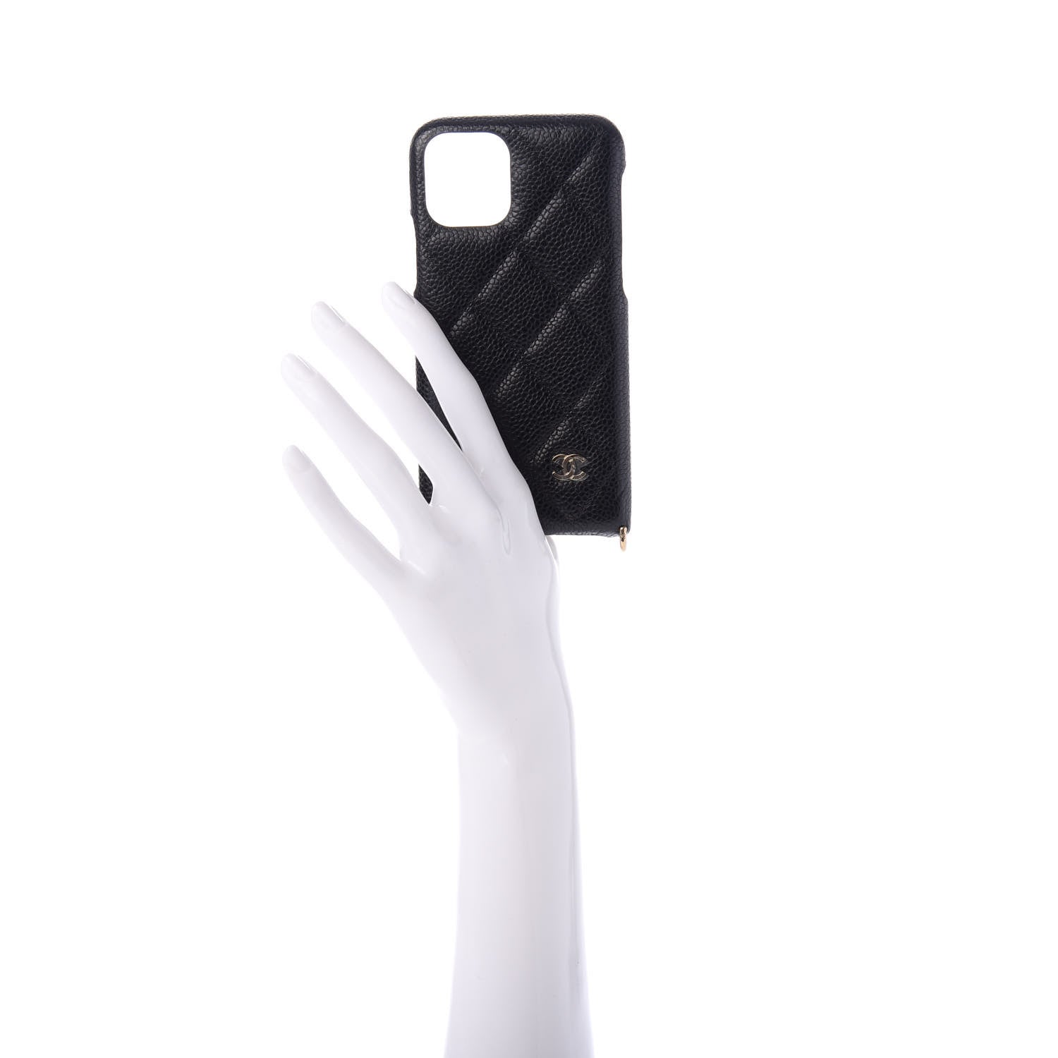 Chanel Caviar Quilted iPhone XI Pro Case With Chain Black 2 of 6