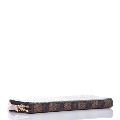 Louis Vuitton Damier Ebene Clemence Wallet Rose Ballerine 4 of 9