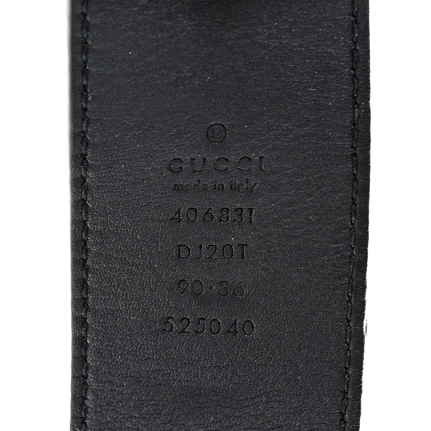 Gucci Textured Dollar Calfskin Double G 40mm Belt 90 36 Black 3 of 8
