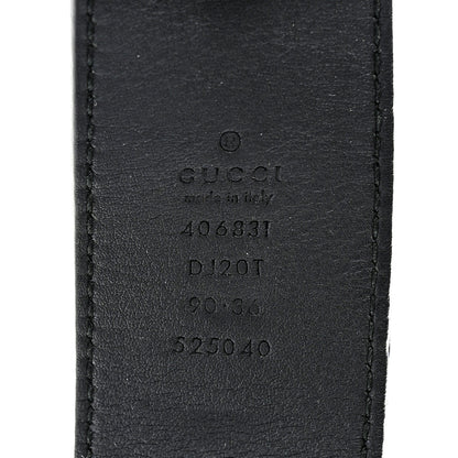 Gucci Textured Dollar Calfskin Double G 40mm Belt 90 36 Black 3 of 8