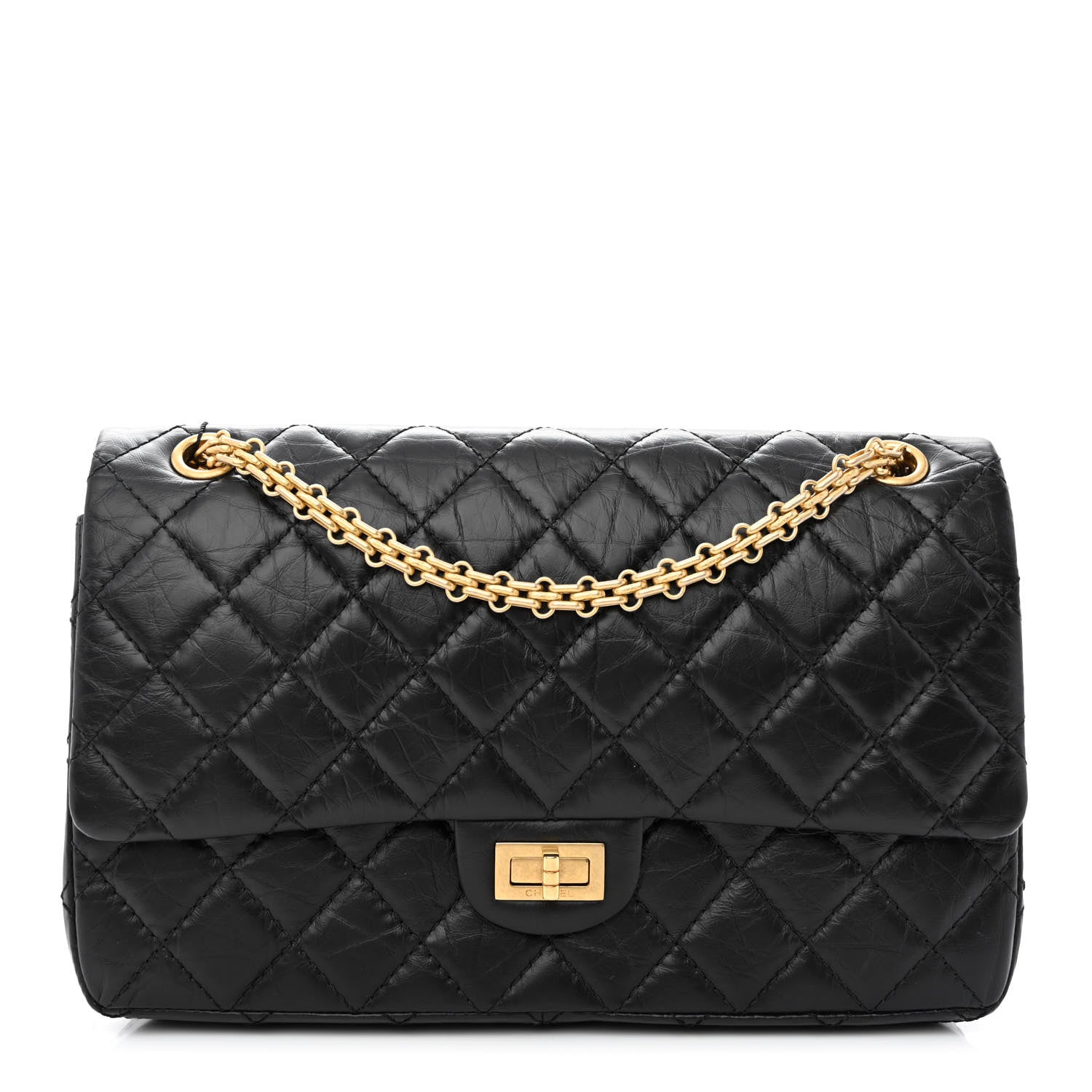 Chanel Aged Calfskin Quilted 2.55 Reissue 226 Flap Black 1 of 11