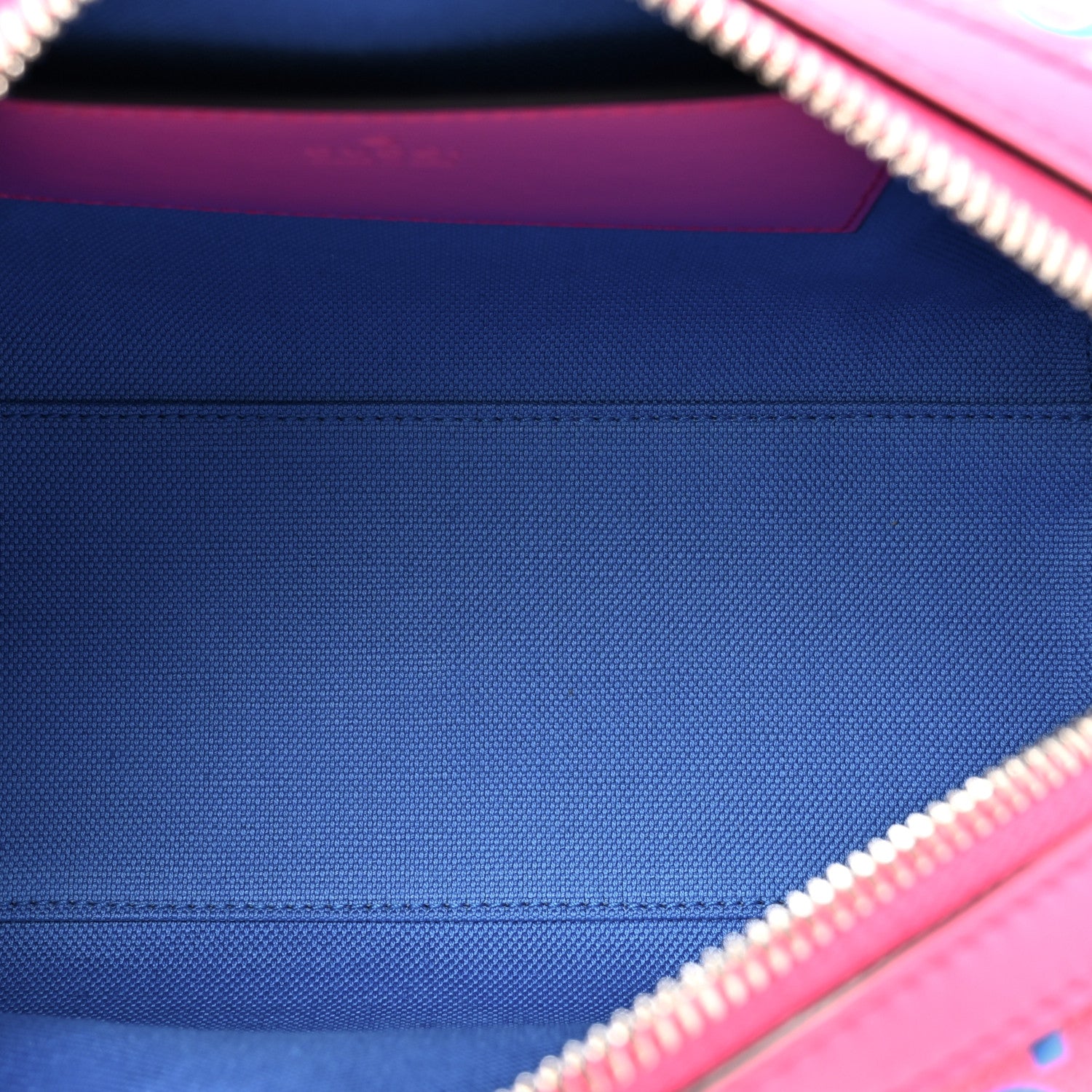 Gucci Calfskin GG Tennis Bi-Color Embossed Mini Duffle Bag Modern Fucsia Modern Blue 5 of 10