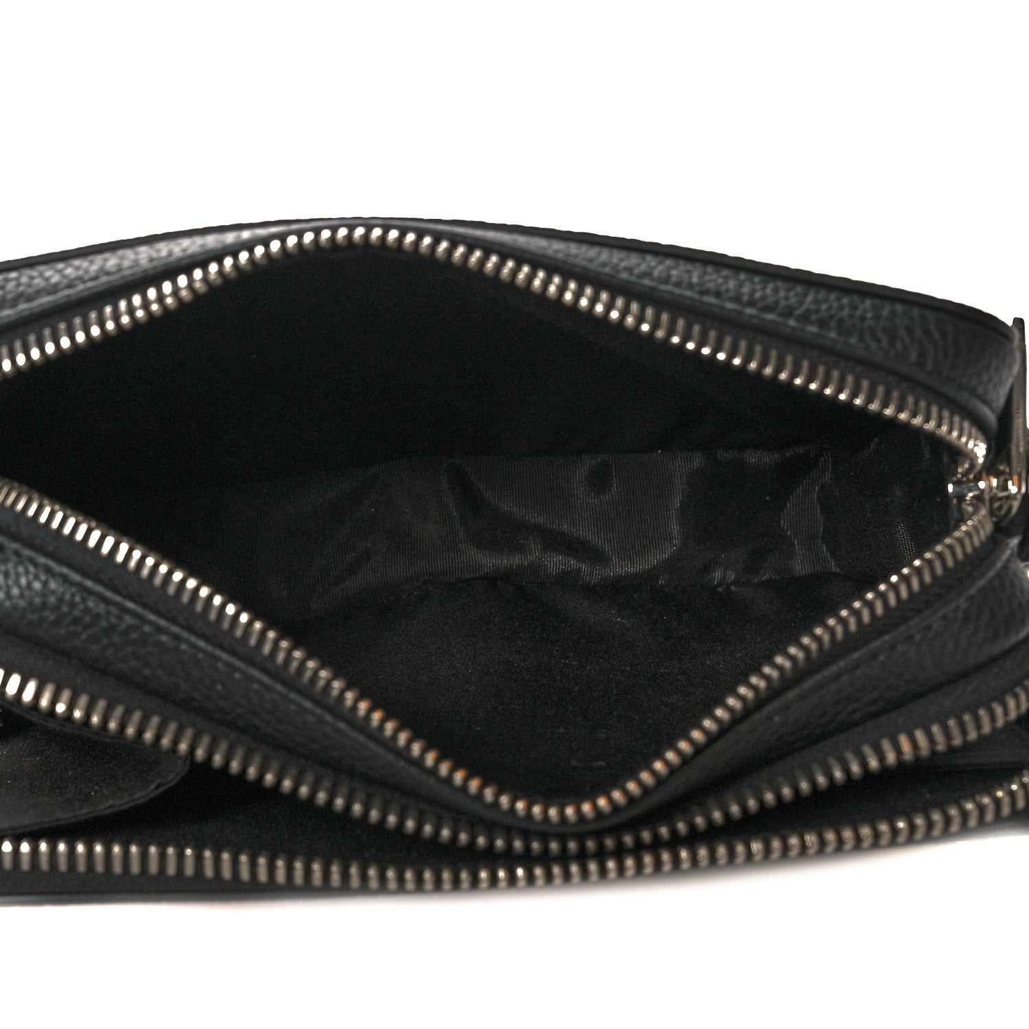 Christian Dior X SHAWN STUSSY Grained Calfskin Double Zip Crossbody Pouch Black 6 of 11