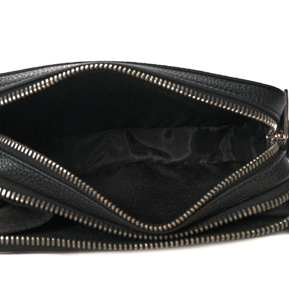 Christian Dior X SHAWN STUSSY Grained Calfskin Double Zip Crossbody Pouch Black 6 of 11