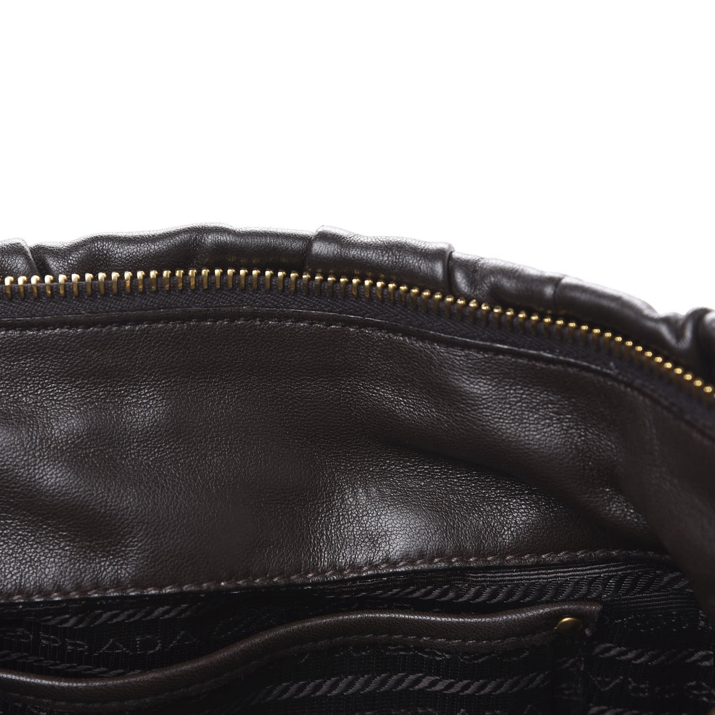 Nappa Gaufre Shopping Satchel Brown