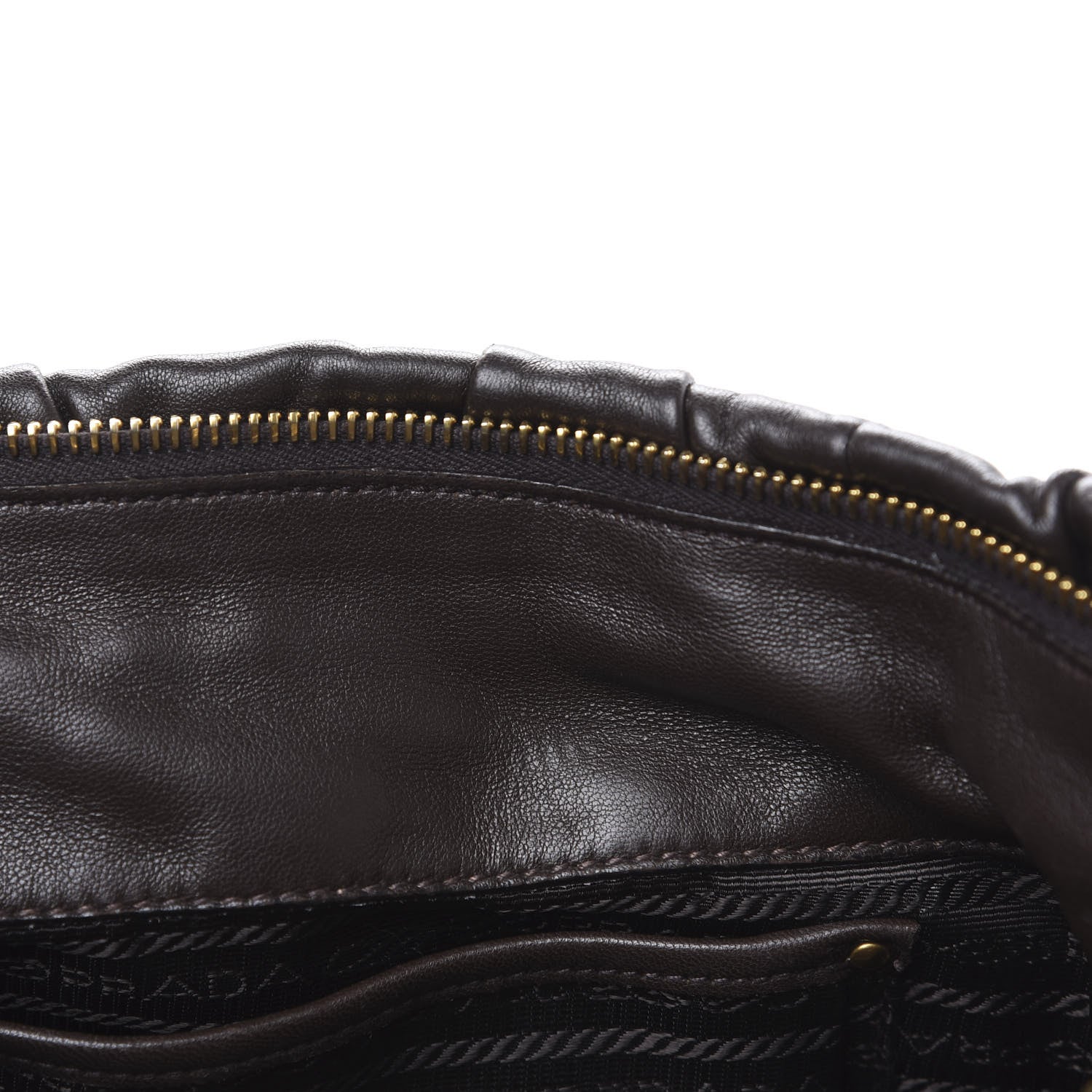 Prada Nappa Gaufre Shopping Satchel Brown 14 of 14