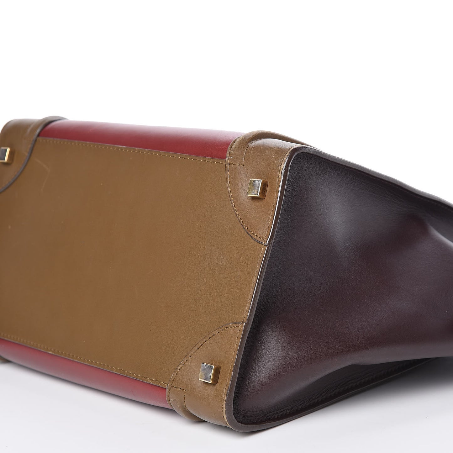 Smooth Calfskin Mini Tri-Color Luggage Rust