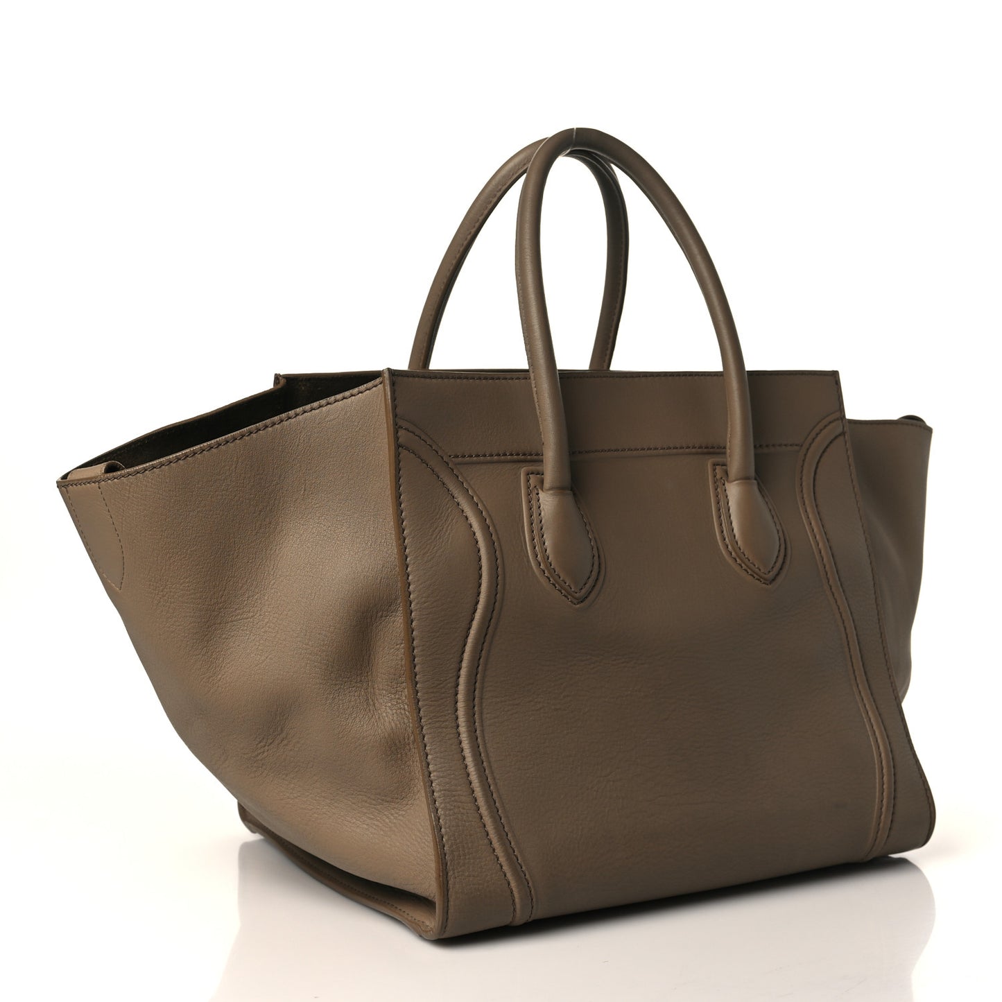 Supple Calfskin Medium Phantom Luggage Beige