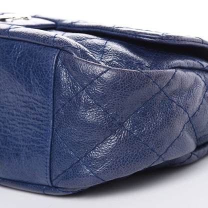Chanel Glazed Calfskin Stitched XL On The Road Flap Blue 9 of 15