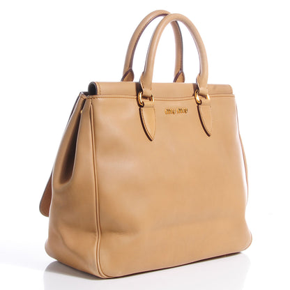 Miu Miu Vitello Satchel Sabbia 3 of 9