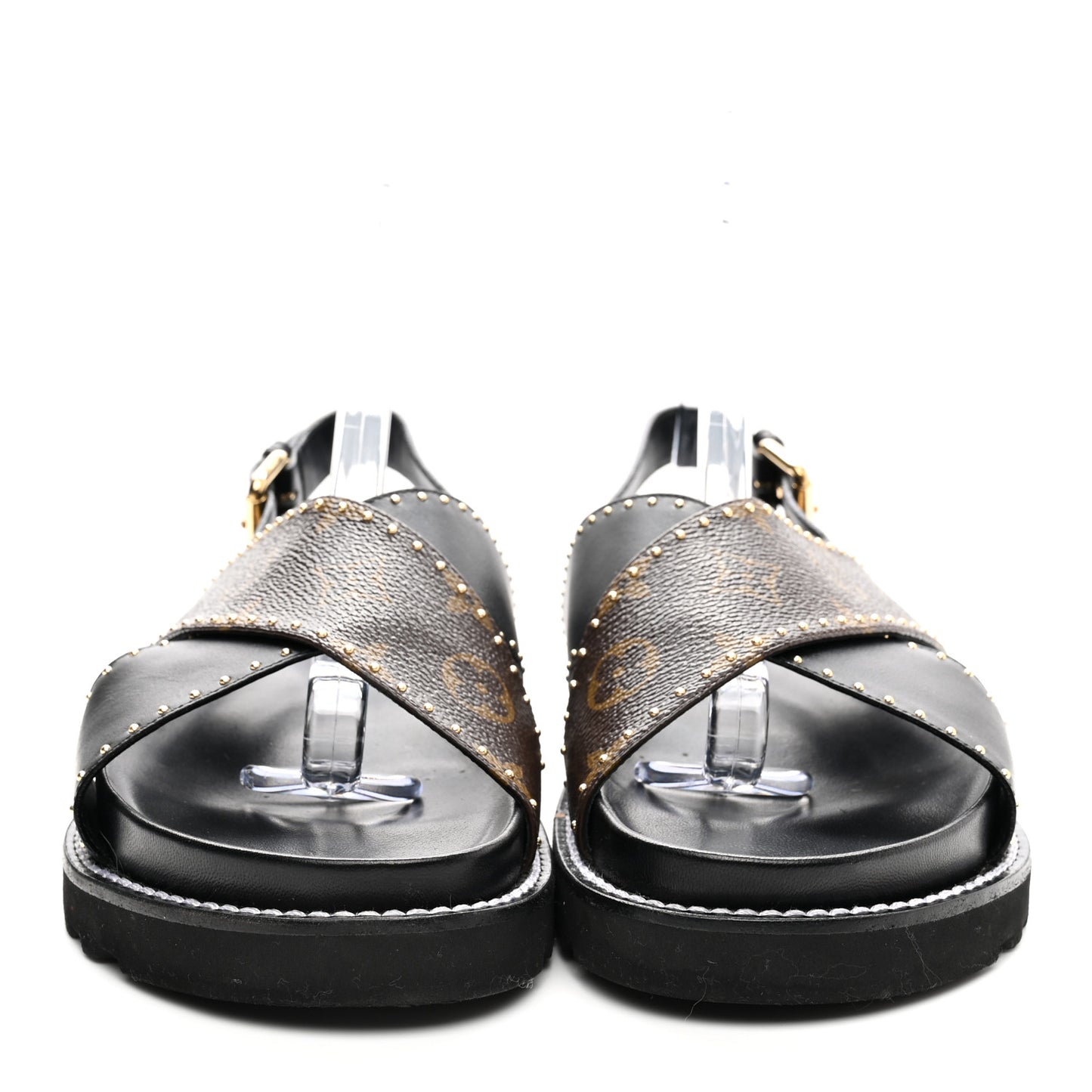 Monogram Paseo Flat Comfort Sandals 39 Black