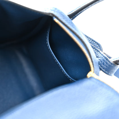 Hermes Taurillon Clemence Mini Lindy 20 Deep Bleu 12 of 21