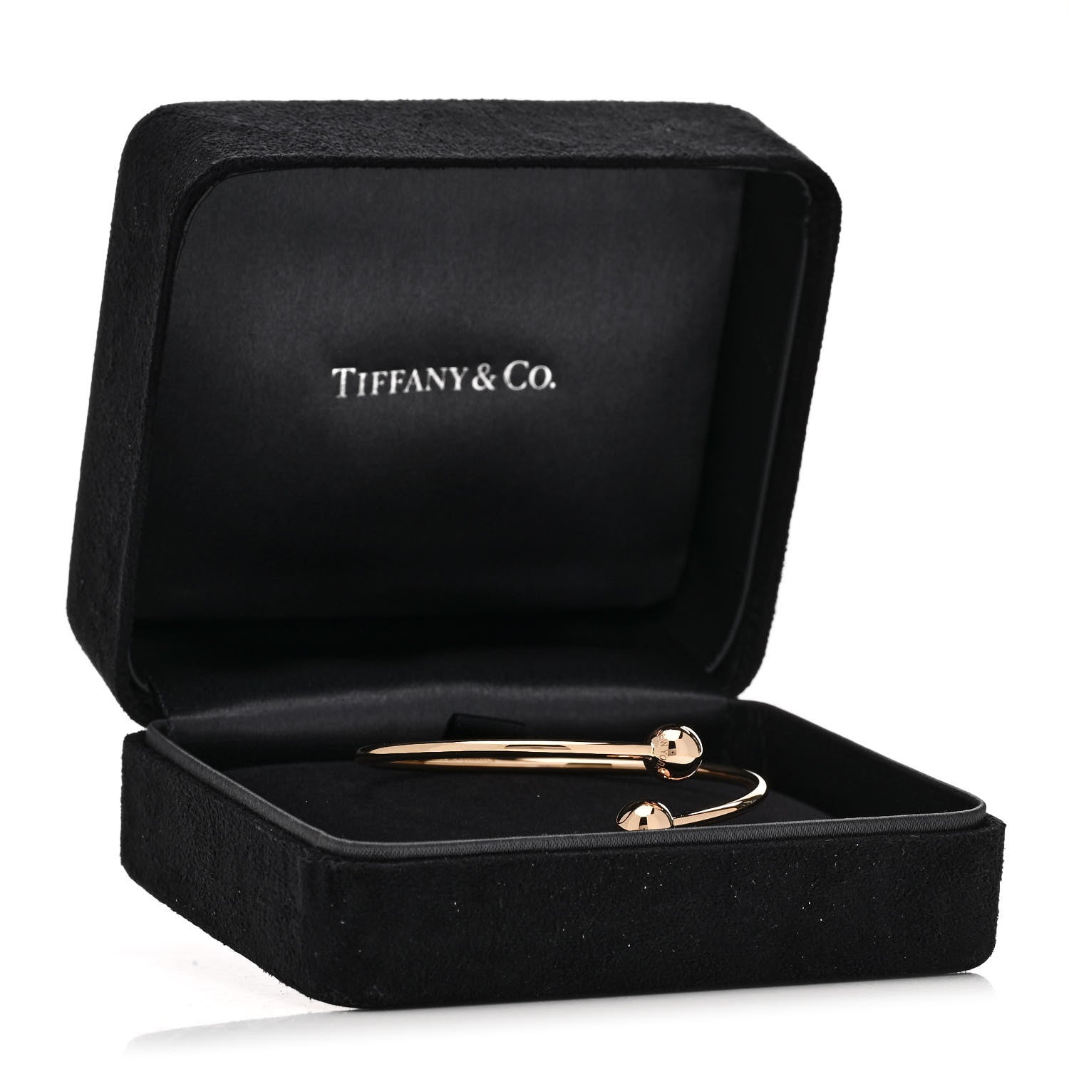 Tiffany 18K Rose Gold 8mm HardWear Ball Bypass Bracelet 4 of 4