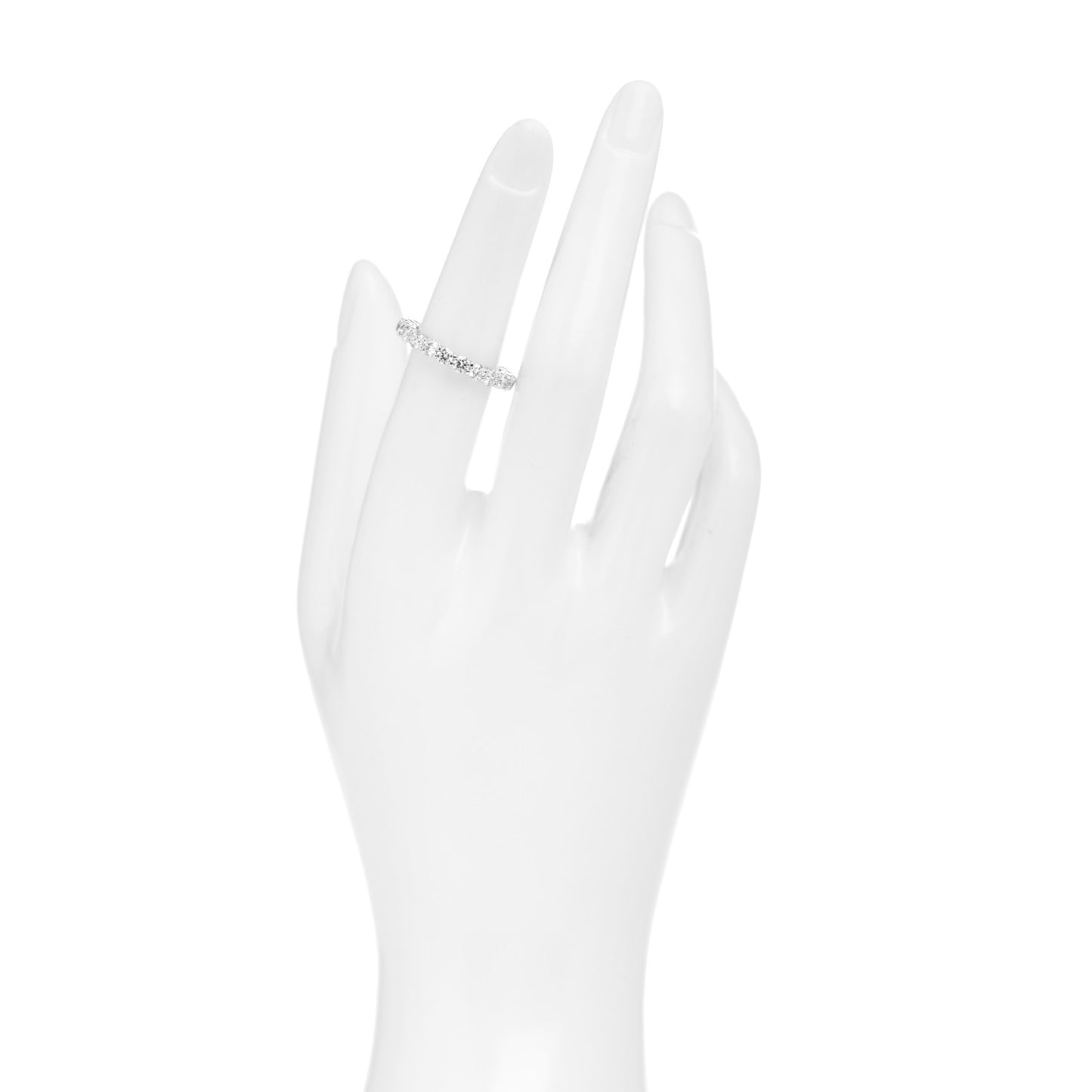 Platinum Diamond 3mm Embrace Eternity Band Ring 51 5.75