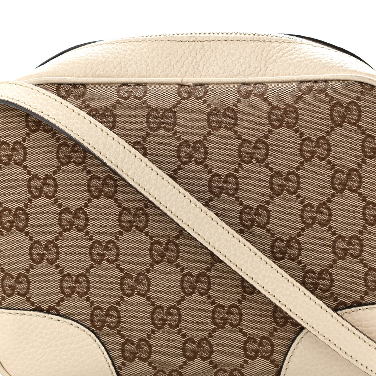 Monogram Dollar Calfskin Mini Bree Messenger Bag Beige Ebony Avoire