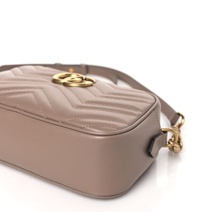 Gucci Calfskin Matelasse Small GG Marmont Chain Shoulder Bag Porcelain Rose 9 of 9